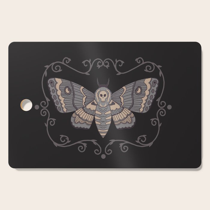 Taxidermy Death Moth at Midnight Cutting Board Gallery Image 1