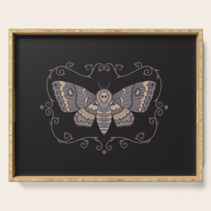 Taxidermy Death Moth at Midnight Serving Tray Gallery Image 1