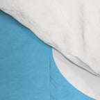 Mid Century Modern Abstract Piquet Blue Orange White Modernist Pattern Comforter Gallery Image 4