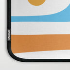 Mid Century Modern Abstract Piquet Blue Orange White Modernist Pattern Laptop Sleeve Gallery Image 3