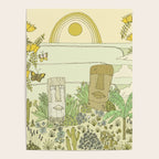 tiki gods send waves and peace swamis // retro surf art by surfy birdy Poster Gallery Image 4