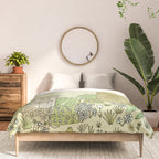 tiki gods send waves and peace swamis // retro surf art by surfy birdy Comforter Gallery Image 3
