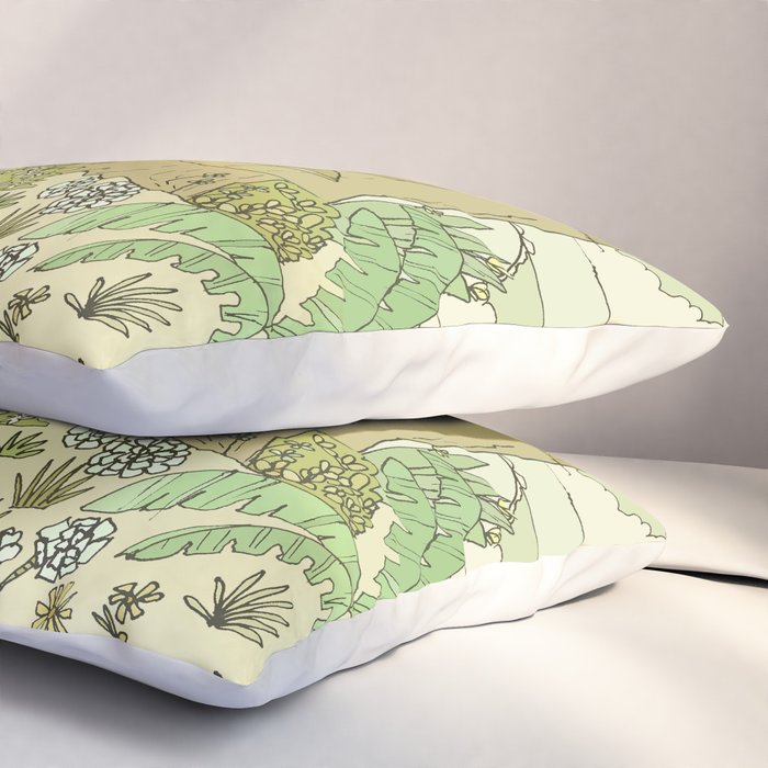 tiki gods send waves and peace swamis // retro surf art by surfy birdy Pillow Sham Gallery Image 3