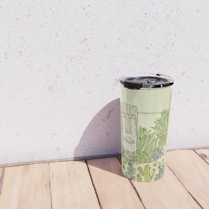 tiki gods send waves and peace swamis // retro surf art by surfy birdy Travel Mug Gallery Image 4
