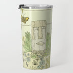 tiki gods send waves and peace swamis // retro surf art by surfy birdy Travel Mug Gallery Image 3