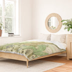 tiki gods send waves and peace swamis // retro surf art by surfy birdy Duvet Cover Gallery Image 2