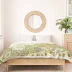 tiki gods send waves and peace swamis // retro surf art by surfy birdy Duvet Cover Gallery Image 3
