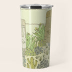 tiki gods send waves and peace swamis // retro surf art by surfy birdy Travel Mug Gallery Image 1