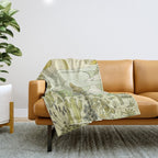 tiki gods send waves and peace swamis // retro surf art by surfy birdy Throw Blanket Gallery Image 1