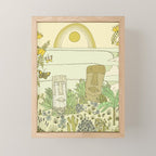 tiki gods send waves and peace swamis // retro surf art by surfy birdy Mini Art Print Gallery Image 1