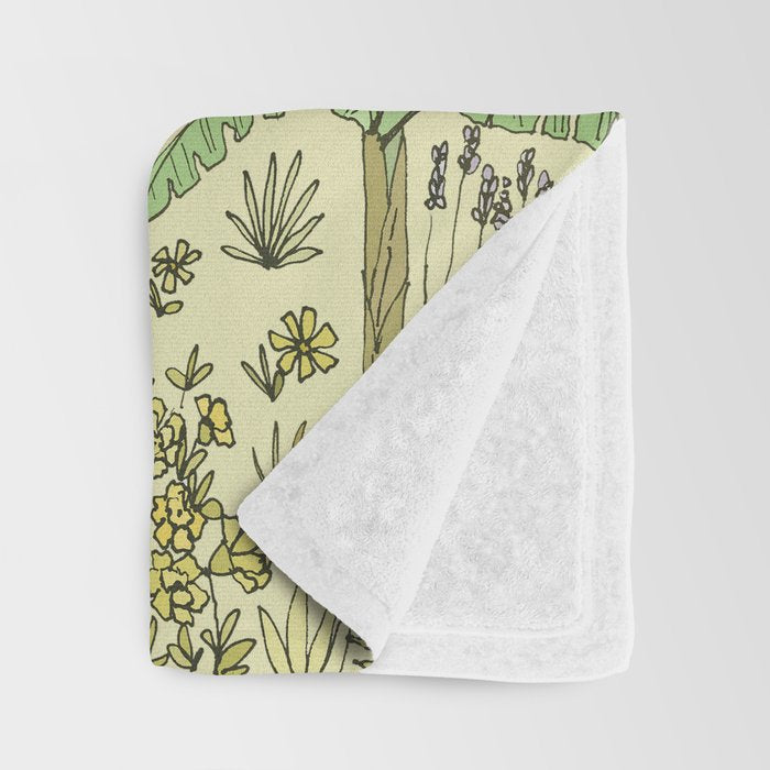 tiki gods send waves and peace swamis // retro surf art by surfy birdy Throw Blanket Gallery Image 3