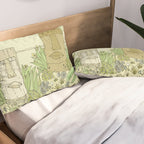 tiki gods send waves and peace swamis // retro surf art by surfy birdy Pillow Sham Gallery Image 2