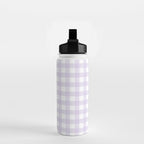 Lilac gingham pattern Water Bottle Gallery Image 2