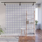 Lilac gingham pattern Wall Mural Gallery Image 1