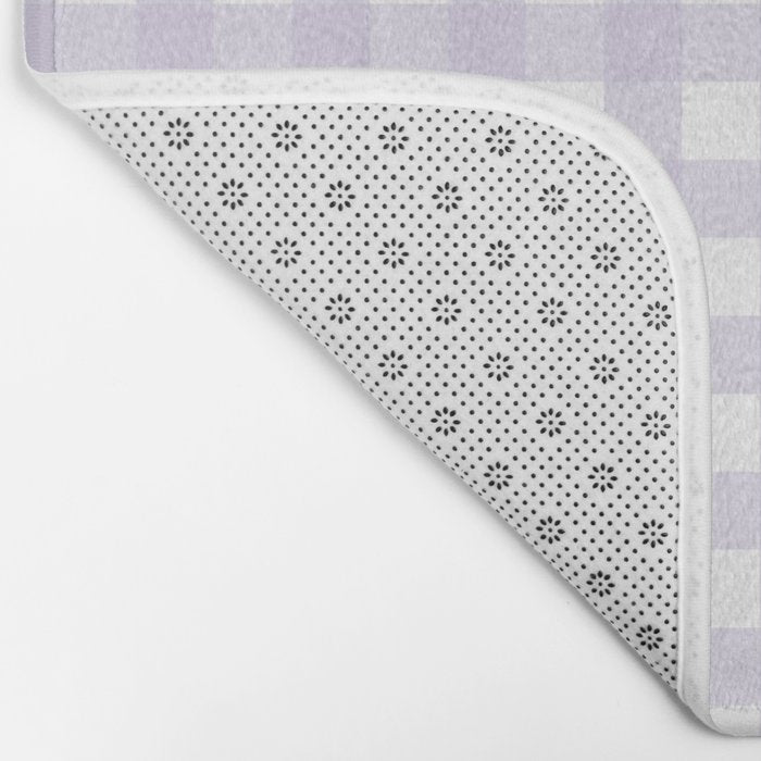 Lilac gingham pattern Bath Mat Gallery Image 2