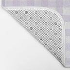 Lilac gingham pattern Bath Mat Gallery Image 2