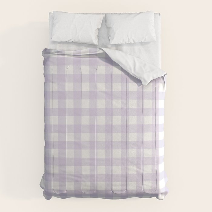 Lilac gingham pattern Comforter Gallery Image 6