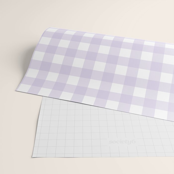 Lilac gingham pattern Wrapping Paper Gallery Image 2
