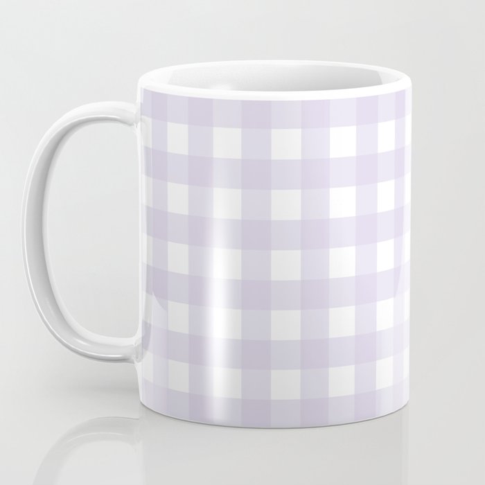 Lilac gingham pattern Coffee Mug Gallery Image 3