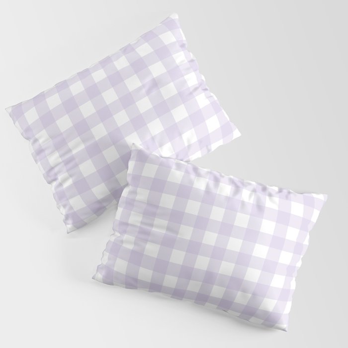 Lilac gingham pattern Pillow Sham Gallery Image 3