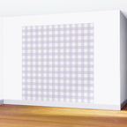 Lilac gingham pattern Wall Mural Gallery Image 2
