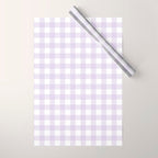 Lilac gingham pattern Wrapping Paper Gallery Image 1