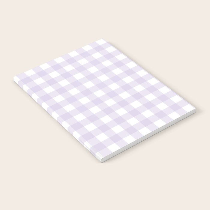 Lilac gingham pattern Notebook Gallery Image 2