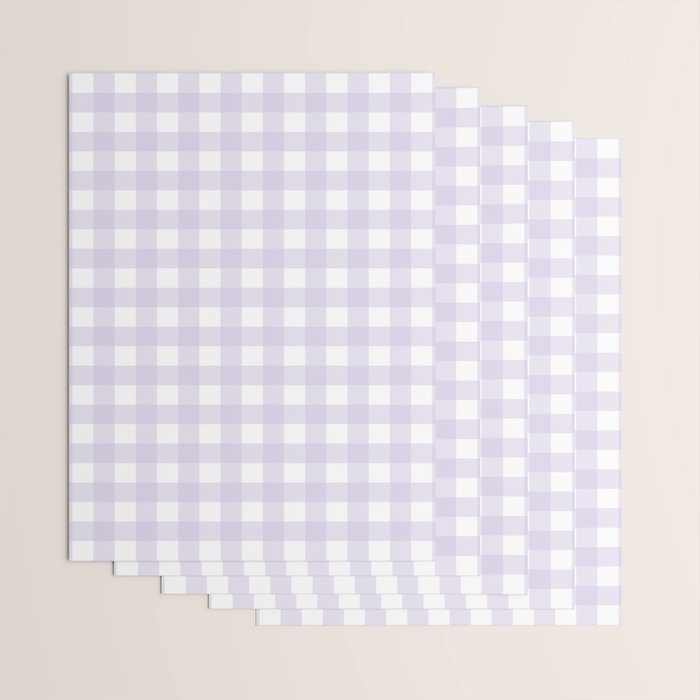 Lilac gingham pattern Wrapping Paper Gallery Image 3