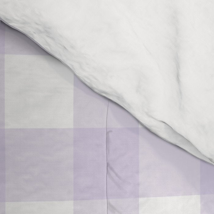 Lilac gingham pattern Comforter Gallery Image 4