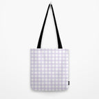 Lilac gingham pattern Tote Bag Gallery Image 2