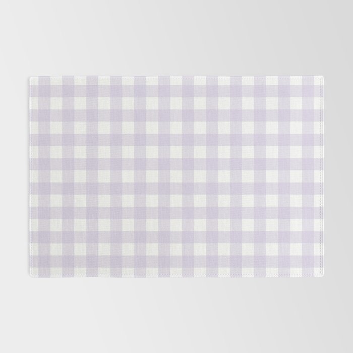Lilac gingham pattern Rug Gallery Image 2