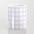 Lilac gingham pattern Coffee Mug Gallery Image 4