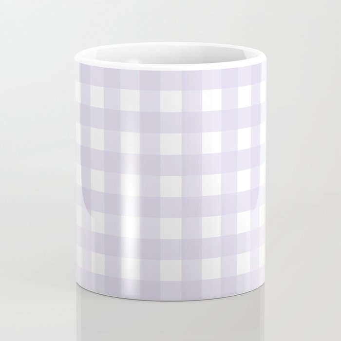 Lilac gingham pattern Coffee Mug Gallery Image 4