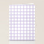 Lilac gingham pattern Stationery Card Gallery Image 2