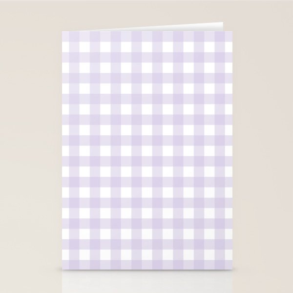 Lilac gingham pattern Stationery Card Gallery Image 2