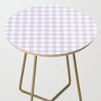 Lilac gingham pattern Side Table Gallery Image 2