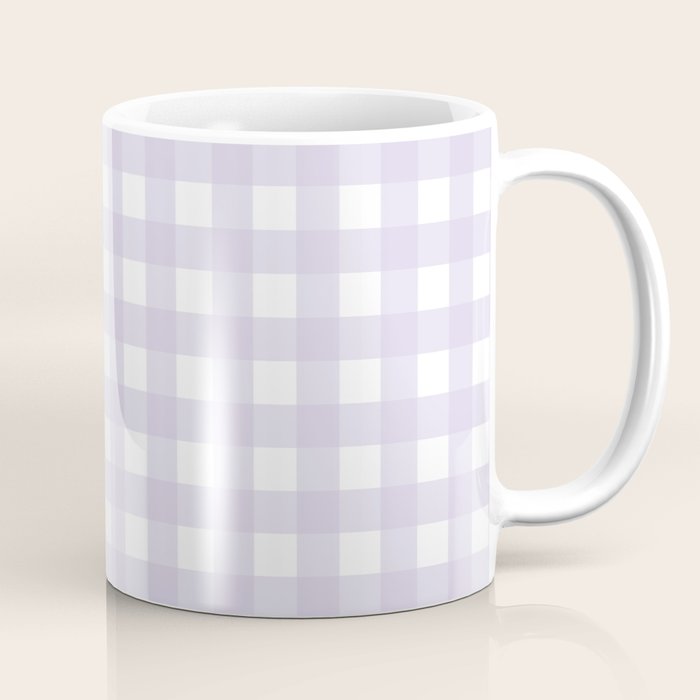 Lilac gingham pattern Coffee Mug Gallery Image 1
