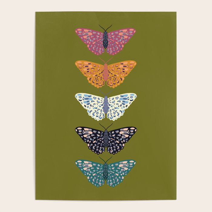 Vintage Butterflies - Mid-century modern  Poster Gallery Image 4