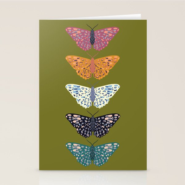 Vintage Butterflies - Mid-century modern  Stationery Card Gallery Image 1