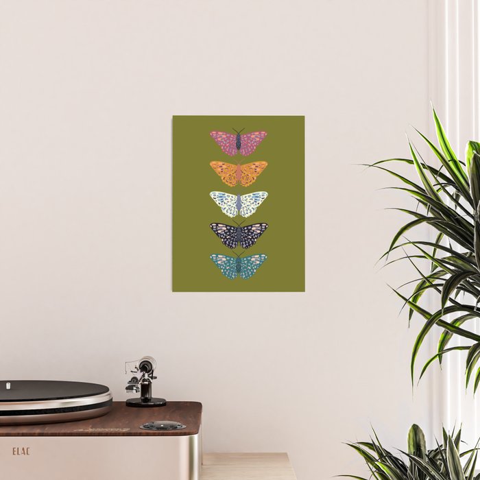Vintage Butterflies - Mid-century modern  Poster Gallery Image 2