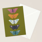 Vintage Butterflies - Mid-century modern  Stationery Card Gallery Image 2