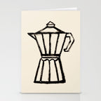 Moke Coffee Pot - Black and Cream Stationery Card Gallery Image 2