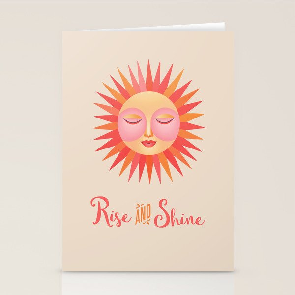 Rise And Shine Happy Sun Stationery Card Gallery Image 1