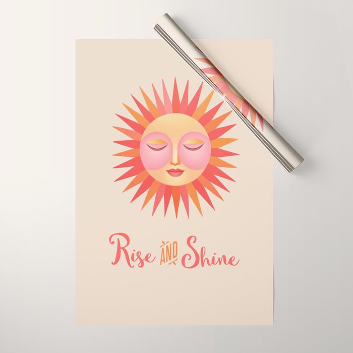 Rise And Shine Happy Sun Wrapping Paper Gallery Image 1