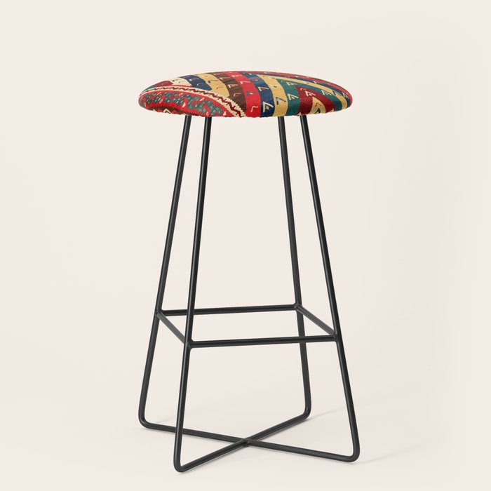Kurdish Azerbaijan Northwest Persian Niche Kilim Print Stool Gallery Image 1