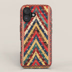 Kurdish Azerbaijan Northwest Persian Niche Kilim Print iPhone Case Gallery Image 1