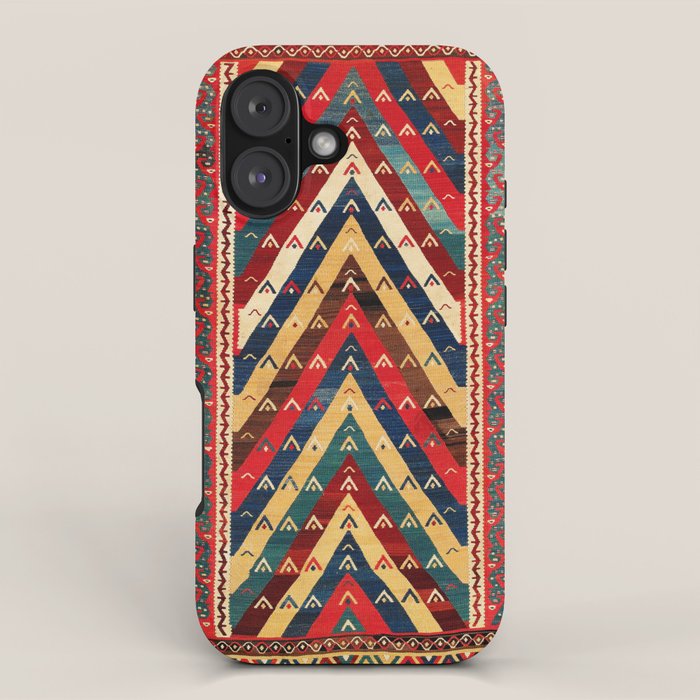 Kurdish Azerbaijan Northwest Persian Niche Kilim Print iPhone Case Gallery Image 1