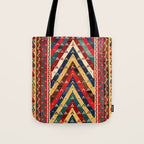 Kurdish Azerbaijan Northwest Persian Niche Kilim Print Tote Bag Gallery Image 1