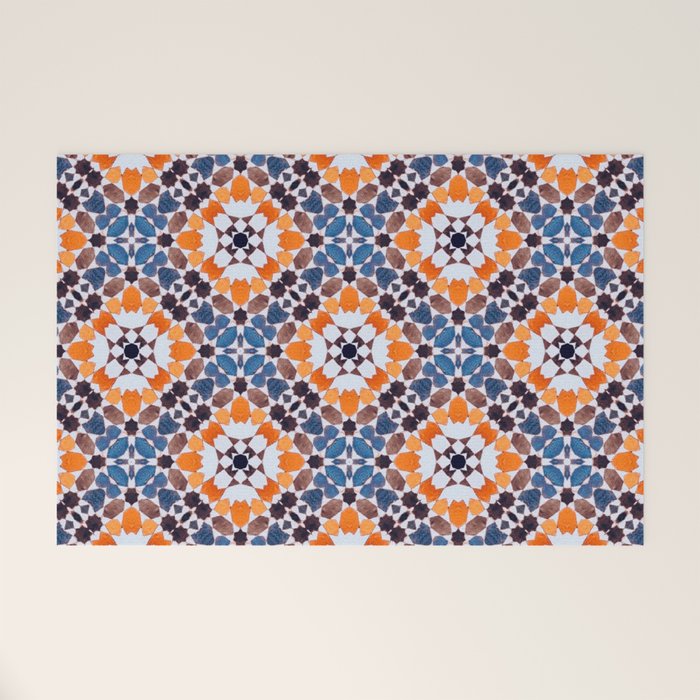 Moroccan tile - blue mosaic Welcome Mat Gallery Image 1