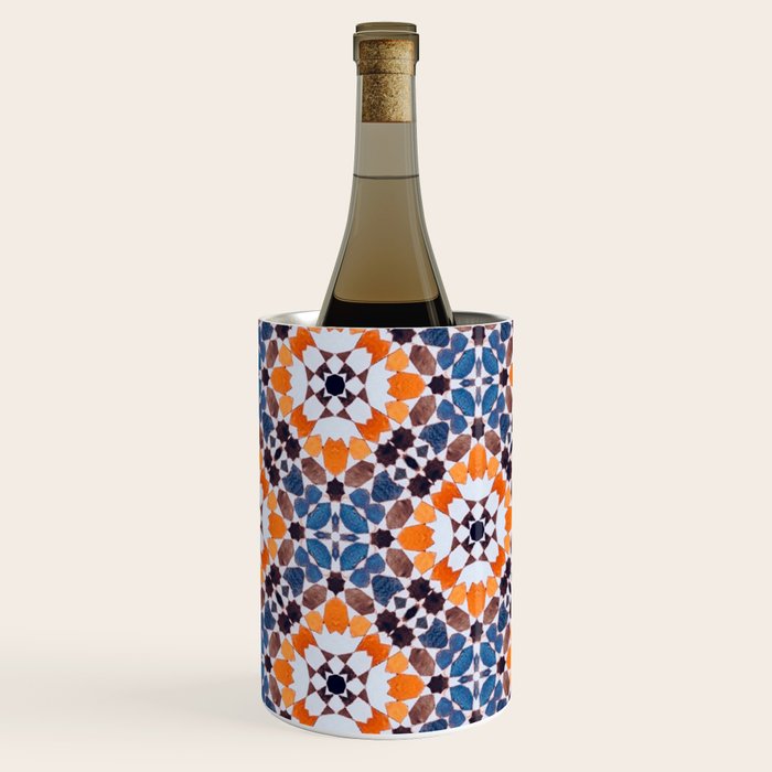 Moroccan tile - blue mosaic Wine Chiller Gallery Image 3